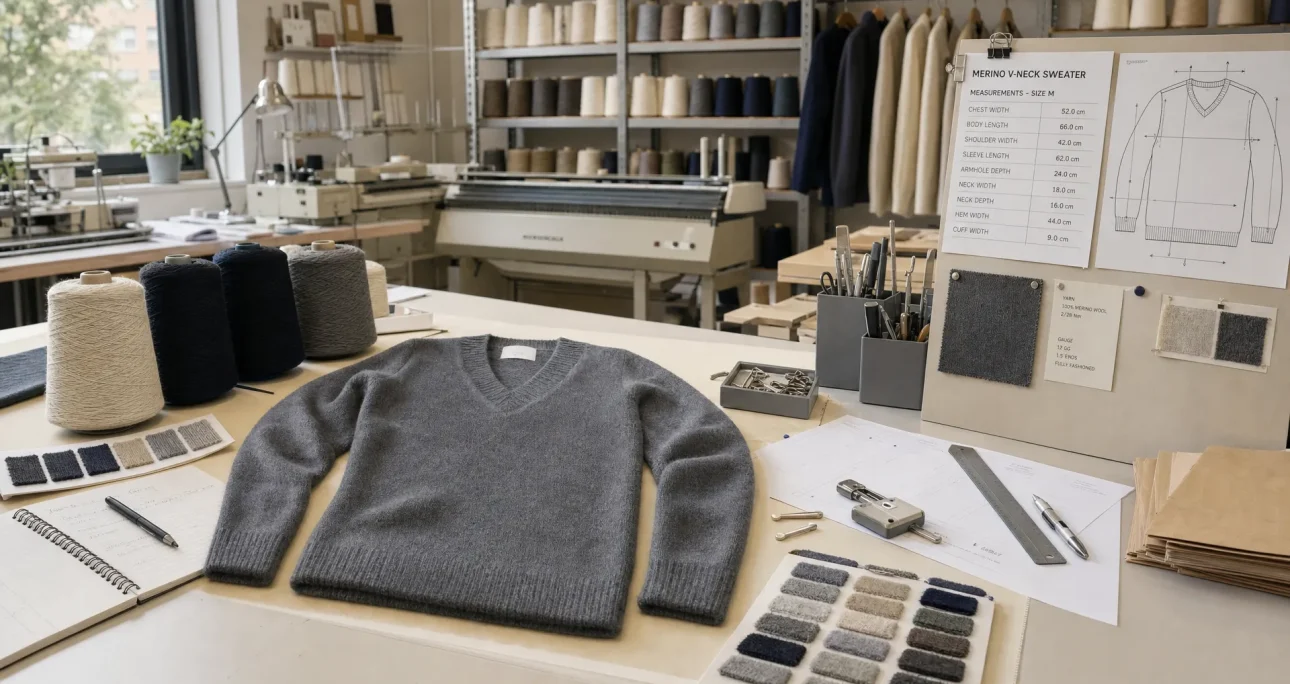 Merino Wool V-Neck Sweaters: Details That Define Quality